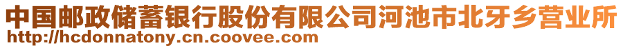 中國郵政儲(chǔ)蓄銀行股份有限公司河池市北牙鄉(xiāng)營業(yè)所