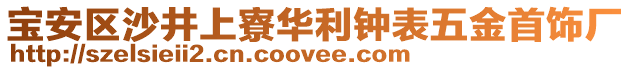 寶安區(qū)沙井上寮華利鐘表五金首飾廠