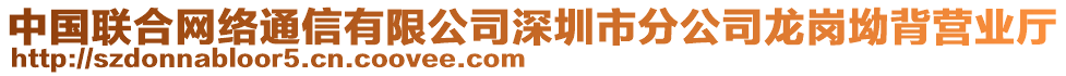 中國聯(lián)合網(wǎng)絡通信有限公司深圳市分公司龍崗坳背營業(yè)廳