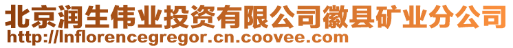 北京潤生偉業(yè)投資有限公司徽縣礦業(yè)分公司