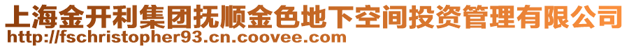 上海金開(kāi)利集團(tuán)撫順金色地下空間投資管理有限公司