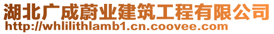 湖北廣成蔚業(yè)建筑工程有限公司