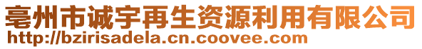 亳州市誠(chéng)宇再生資源利用有限公司