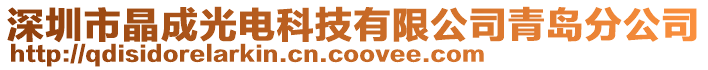 深圳市晶成光電科技有限公司青島分公司