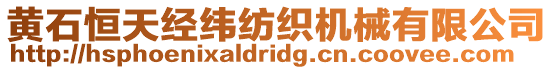 黃石恒天經(jīng)緯紡織機(jī)械有限公司