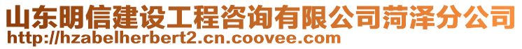 山東明信建設工程咨詢有限公司菏澤分公司