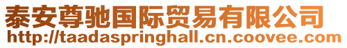 泰安尊馳國際貿(mào)易有限公司