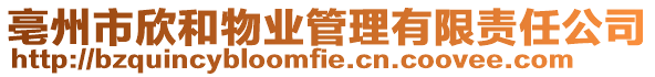 亳州市欣和物業(yè)管理有限責(zé)任公司