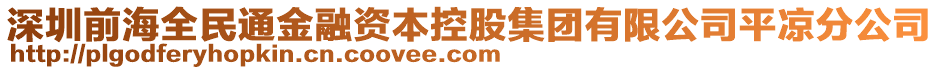 深圳前海全民通金融資本控股集團有限公司平?jīng)龇止? style=