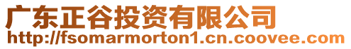 廣東正谷投資有限公司