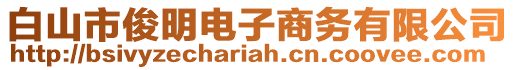 白山市俊明電子商務(wù)有限公司