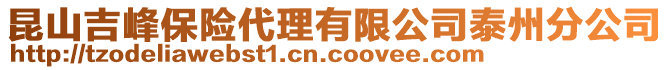 昆山吉峰保險代理有限公司泰州分公司