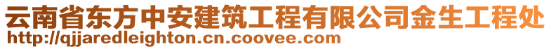 云南省東方中安建筑工程有限公司金生工程處