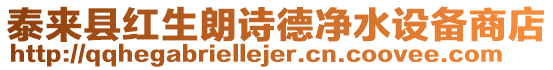 泰來縣紅生朗詩德凈水設備商店