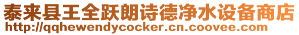 泰來縣王全躍朗詩德凈水設備商店