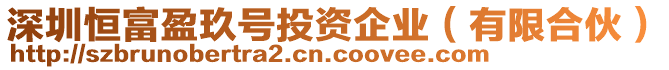 深圳恒富盈玖號投資企業(有限合伙)