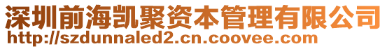 深圳前海凱聚資本管理有限公司