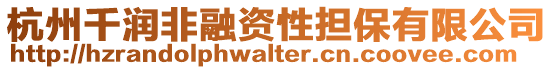 杭州千潤非融資性擔(dān)保有限公司