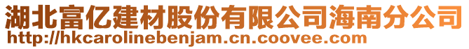 湖北富億建材股份有限公司海南分公司