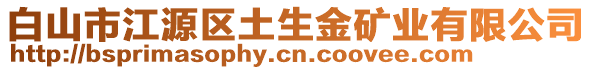 白山市江源區(qū)土生金礦業(yè)有限公司