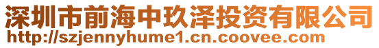 深圳市前海中玖澤投資有限公司