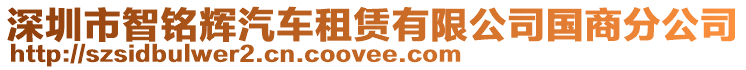 深圳市智銘輝汽車租賃有限公司國商分公司