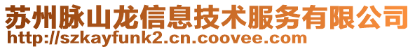 蘇州脈山龍信息技術(shù)服務(wù)有限公司