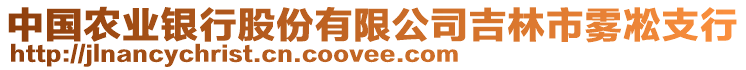 中國農(nóng)業(yè)銀行股份有限公司吉林市霧凇支行