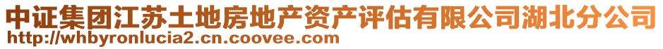 中證集團(tuán)江蘇土地房地產(chǎn)資產(chǎn)評(píng)估有限公司湖北分公司