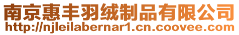 南京惠豐羽絨制品有限公司