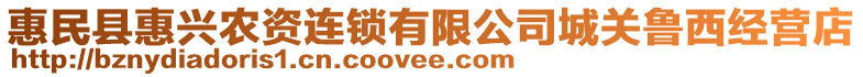 惠民縣惠興農(nóng)資連鎖有限公司城關(guān)魯西經(jīng)營店