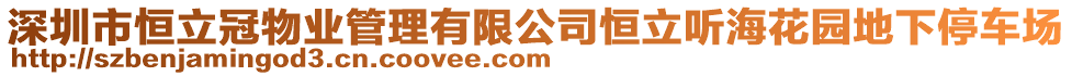深圳市恒立冠物業管理有限公司恒立聽海花園地下停車場