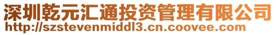 深圳乾元匯通投資管理有限公司
