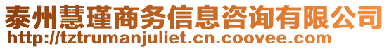 泰州慧瑾商務(wù)信息咨詢有限公司