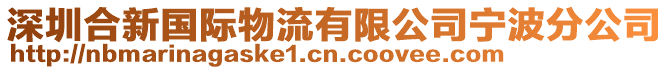 深圳合新國(guó)際物流有限公司寧波分公司