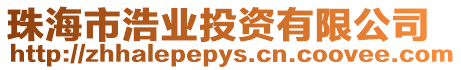 珠海市浩業投資有限公司