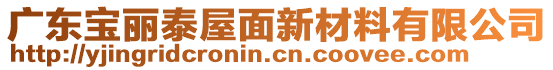 廣東寶麗泰屋面新材料有限公司