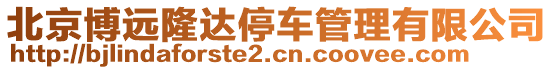 北京博遠(yuǎn)隆達(dá)停車管理有限公司