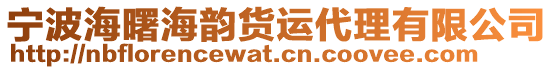 寧波海曙海韻貨運(yùn)代理有限公司