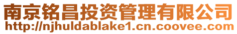 南京銘昌投資管理有限公司