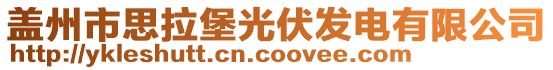 蓋州市思拉堡光伏發(fā)電有限公司