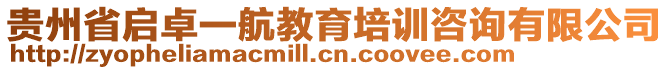 貴州省啟卓一航教育培訓咨詢有限公司