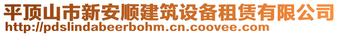 平頂山市新安順建筑設(shè)備租賃有限公司