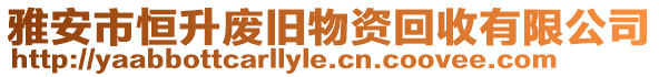 雅安市恒升廢舊物資回收有限公司