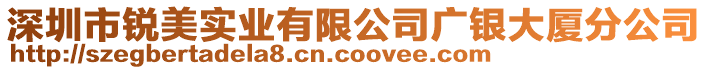 深圳市銳美實(shí)業(yè)有限公司廣銀大廈分公司