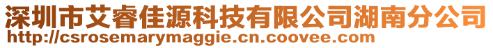 深圳市艾睿佳源科技有限公司湖南分公司