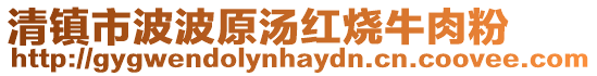 清鎮市波波原湯紅燒牛肉粉