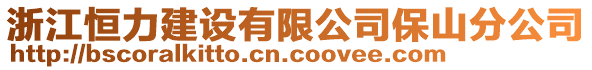 浙江恒力建設(shè)有限公司保山分公司