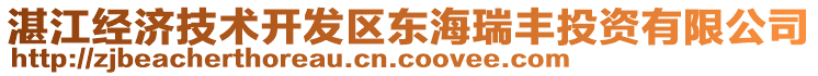 湛江經濟技術開發區東海瑞豐投資有限公司