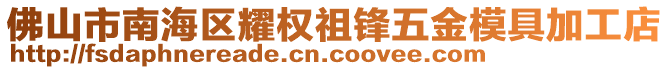 佛山市南海區(qū)耀權祖鋒五金模具加工店